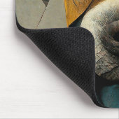 芸術的ユニーク木犬かわいい子犬 マウスパッド (コーナー)