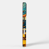 芸術的レトロキノコ林イラストレーション Case-Mate iPhoneケース (裏面 / 右)