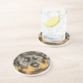 芸術的ロットワイラーパピーポートレート コースター (側面)