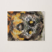 芸術的ロットワイラーパピーポートレート ジグソーパズル (横)