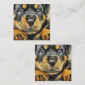 芸術的ロットワイラーパピーポートレート ノートカード (正面/裏面)