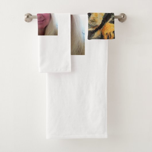 芸術的ロットワイラーパピーポートレート バスタオルセット (インサイチュ)