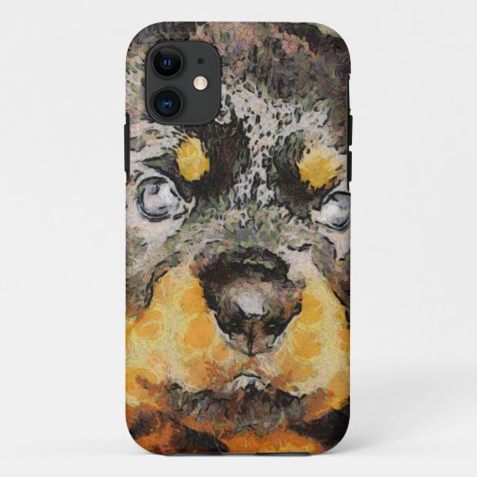 芸術的ロットワイラーパピーポートレート Case-Mate iPhoneケース (裏面)