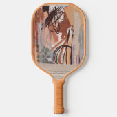 芸術的ヴィンテージ付きピックボールインスパイアパドル ピックルボールラケット (正面)