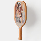 芸術的ヴィンテージ付きピックボールインスパイアパドル ピックルボールラケット (左)