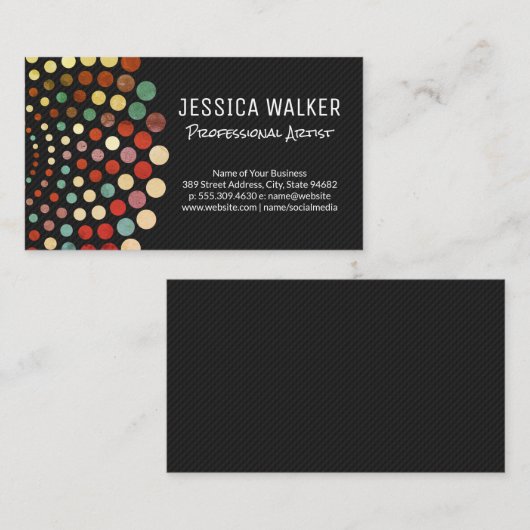 芸術的ヴィンテージ点 名刺 (正面/裏面)