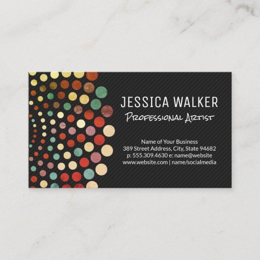芸術的ヴィンテージ点 名刺 (正面)