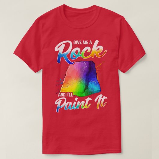 芸術的与え私はロックとITペイター1 Tシャツ (デザイン正面)