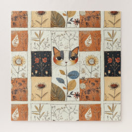 芸術的世紀半ばモダンのかわいい猫 ジグソーパズル