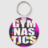 芸術的体操絵を描ピンク キーホルダー (正面)