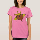 芸術的冠と翼のハート滴定 Tシャツ