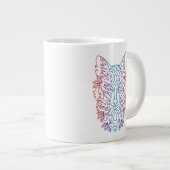 芸術的勾配オオカミ顔 ジャンボコーヒーマグカップ (正面右)