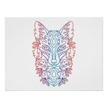 芸術的勾配オオカミ顔