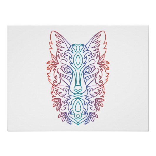 芸術的勾配オオカミ顔 ポスター (正面)