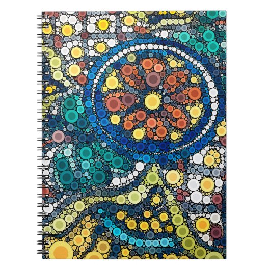 芸術的南西部の陶製ユニークカラフル ノートブック (正面)