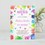 芸術的及びカラフルパーティー招待状 招待状 (スタンド正面)