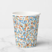 芸術的夏の色絵を描（ばちゃばちゃ）跳ねる 紙コップ (裏面)