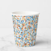 芸術的夏の色絵を描（ばちゃばちゃ）跳ねる 紙コップ (正面)