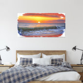 芸術的夕日の海 キャンバスプリント (インサイチュ (寝室))