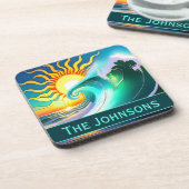 芸術的太陽と波 コースター (左側)