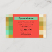 芸術的市松模様にプロフェッショナル 名刺 (裏面)