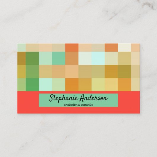 芸術的市松模様にプロフェッショナル 名刺 (正面)