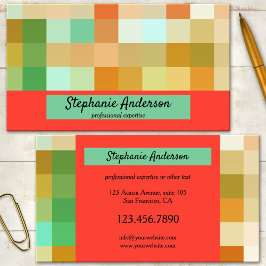 芸術的市松模様にプロフェッショナル 名刺