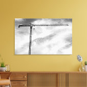 芸術的建築クレーン白黒フォト キャンバスプリント (インサイチュ (リビング))