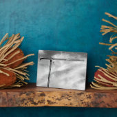 芸術的建築クレーン白黒フォト フォトプラーク (側面)