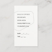 芸術的形状と水色 |ジヒザップパターン 予約カード (裏面)