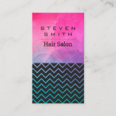 芸術的形状と水色 |ジヒザップパターン 予約カード (正面)