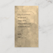 芸術的形状と水色 予約カード (裏面)