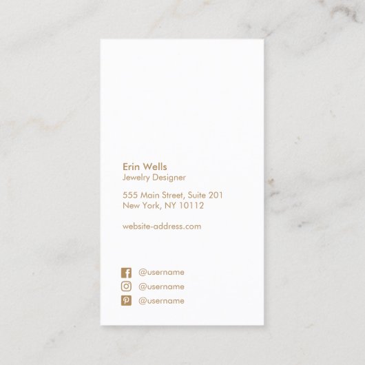 芸術的抽象芸術アクアブルー 名刺 (裏面)