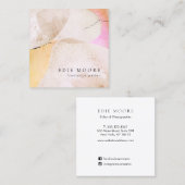 芸術的抽象芸術ウォーターカラーアートスクエア スクエア名刺 (正面/裏面)