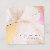 芸術的抽象芸術ウォーターカラーアートスクエア スクエア名刺 (正面)