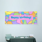 芸術的抽象芸術カラフル誕生日バナー 横断幕 (トレードショー)