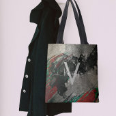 芸術的抽象芸術グモダンーム金ゴールドフェイクキラキラ トートバッグ