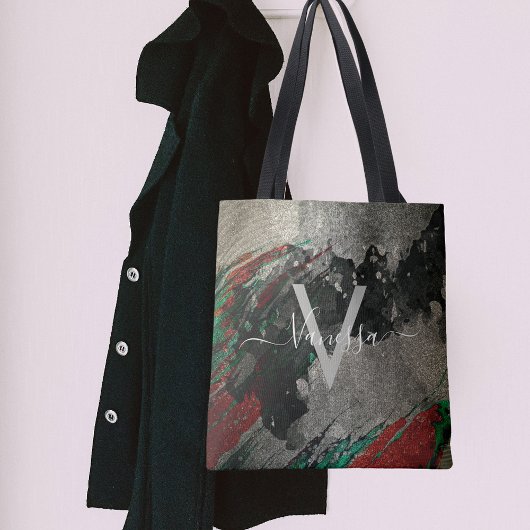 芸術的抽象芸術グモダンーム金ゴールドフェイクキラキラ トートバッグ