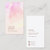 芸術的抽象芸術グラデーションの水色 名刺 (正面/裏面)