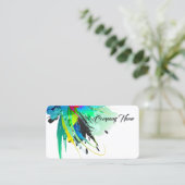 芸術的抽象芸術ピーコック絵を描(ばちゃばちゃ)跳ねる 名刺 (スタンド正面)