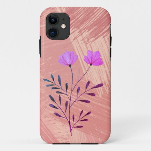 芸術的抽象芸術ピ絵を描スクラベンダー花 Case-Mate iPhoneケース (裏面)