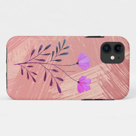 芸術的抽象芸術ピ絵を描スクラベンダー花 Case-Mate iPhoneケース (裏面(横))