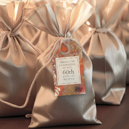 芸術的抽象芸術ボカラフルホ60誕生日 ギフトタグ