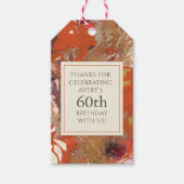 芸術的抽象芸術ボカラフルホ60誕生日 ギフトタグ (正面)