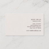 芸術的抽象芸術水彩画 名刺 (裏面)