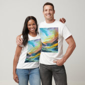 芸術的抽象芸術水絵を描色 Tシャツ (ユニセックス)