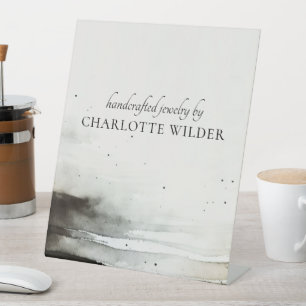 芸術的抽象芸術水色ジュエリー設計者 台座サイン