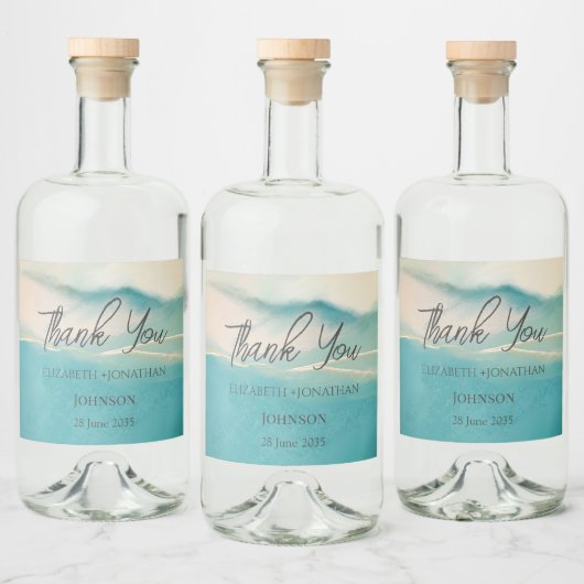 芸術的抽象芸術結婚ランドスケープ リキュールボトルラベル (ボトル)