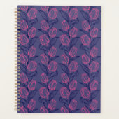 芸術的抽象芸術線チューリップ離れと相互糸 プランナー手帳 (正面)