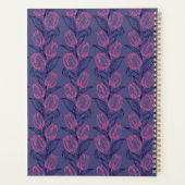 芸術的抽象芸術線チューリップ離れと相互糸 プランナー手帳 (裏面)